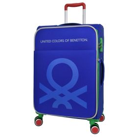 United Colors of Benetton BNT2200 Kumaş Saks Mavisi Büyük Boy Valiz