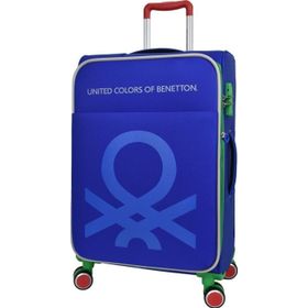 United Colors of Benetton BNT2200 Kumaş Saks Mavisi Büyük Boy Valiz