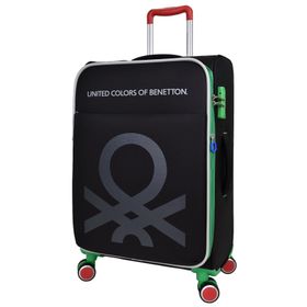 United Colors of Benetton BNT2200 Siyah Kumaş Büyük Boy Ultra Light Hafif Lüx Valiz
