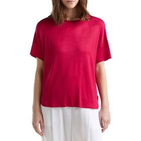 United Colors of Benetton Koyu Kırmızı Baskılı Kadın T-shirt
