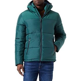 United Colors of Benetton Koyu Yeşil Kapşonsuz Puffer Erkek Mont