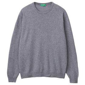 United Colors of Benetton Merino Gri Bisiklet Yaka Erkek Kazak