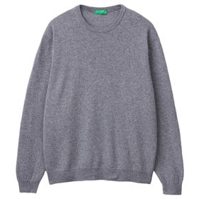 United Colors of Benetton Merino Gri Bisiklet Yaka Erkek Kazak