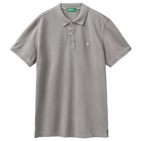 United Colors of Benetton Regular Fit Kısa Kollu Polo Gri Erkek T-Shirt