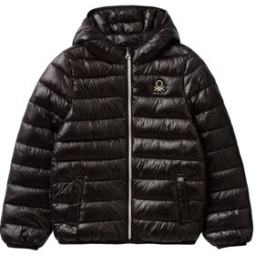 United Colors of Benetton Siyah Mevsimlik Puffer Kız Çocuk Mont