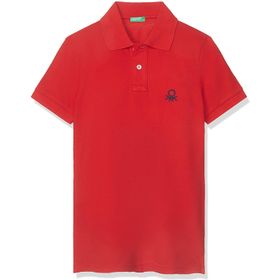 United Colors of Benetton Slim Fit Kısa Kollu Polo Kırmızı Erkek T-Shirt