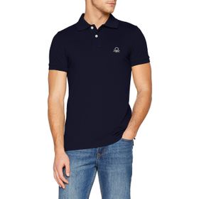 United Colors of Benetton Slim Fit Kısa Kollu Polo Mavi Erkek T-Shirt