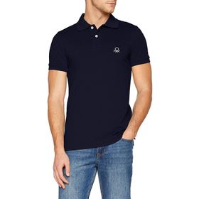 United Colors of Benetton Slim Fit Kısa Kollu Polo Mavi Erkek T-Shirt