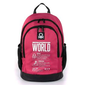 United Colors of Benetton "the World" Çift Bölmeli Okul Sırt Çantası Bordo / 03826