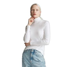United Colors of Benetton Z6ERJ Bianco 101 XL Maglia M/L Kadın Tişört