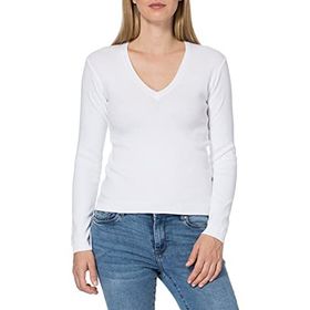 United Colors of Benetton Z6ERJ Bianco 101 XL Maglia M/L Kadın Tişört