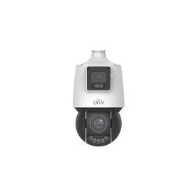 Uniview IPC94144SFW-X25-F40C 2x4MP IP 4.8-120 mm Mot Lens 4 mm Sabit Lens Ses Alarm Güvenlik Kamerası