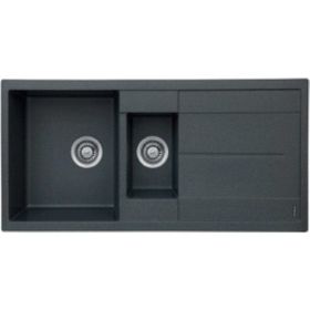 Unixton POSEİDON-100-S Poseidon 50x100 cm Siyah Granit Eviye