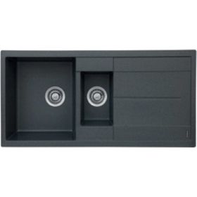 Unixton POSEİDON-100-S Poseidon 50x100 cm Siyah Granit Eviye