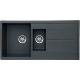 Unixton POSEİDON-100-S Poseidon 50x100 cm Siyah Granit Eviye