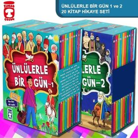 Ünlülerle Bir Gün 1 ve 2 Set 20 Kitap