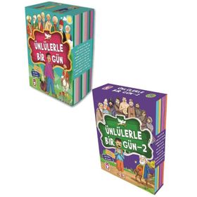 Ünlülerle Bir Gün 1 ve 2 Set 20 Kitap