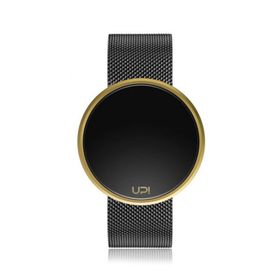Upwatch Round Steel Black Gold Two Tone Unisex Kol Saati
