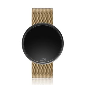 Upwatch Round Steel Black Gold Two Tone Unisex Kol Saati