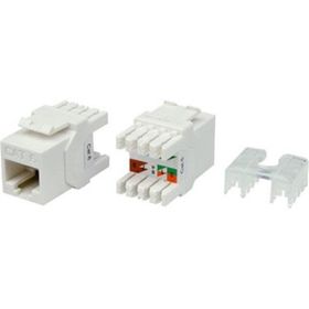 Uranium KJ-UC6-18044 CAT6 UTP 180 Derece Beyaz Keystone Jack