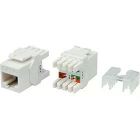 Uranium KJ-UC6-18044 CAT6 UTP 180 Derece Beyaz Keystone Jack