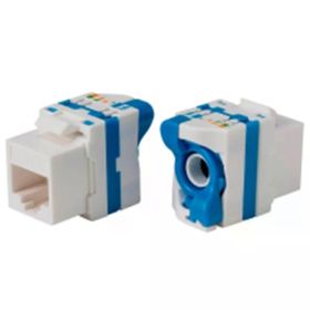 Uranium KJ-UC6-18056DB CAT6 UTP 180 Derece Çevirmeli Mavi Keystone Jack