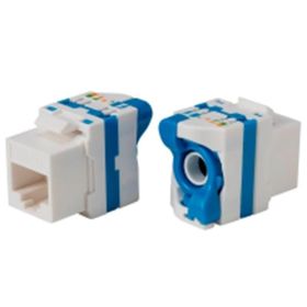 Uranium KJ-UC6-18056DB CAT6 UTP 180 Derece Çevirmeli Mavi Keystone Jack