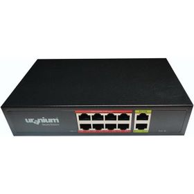 Uranium POE-G8002-96W 8 Port Gigabit + 2 Port Gigabit RJ45 Uplink PoE Switch