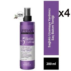 Urban Care 200 ml X 4 Adet Expert Biotin ve Kafein Dökülme Karşıtı Saç Toniği