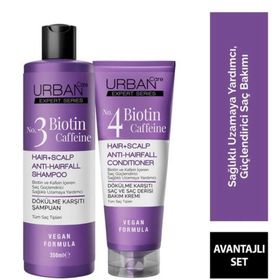 Urban Care Expert Biotin & Caffeine Şampuan + 2'li Set Krem