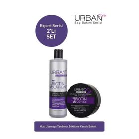 Urban Care Expert Biotin ve Kafein 350 ml Dökülme Karşıtı Şampuan + 200 ml Peeling Şampuan