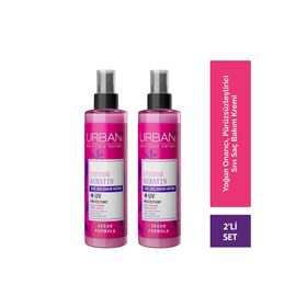 Urban Care Intense Keratin Aşırı Yıpranmış Cansız Saçlara Özel 2x200 ml Vegan Sıvı Saç Bakım Kremi