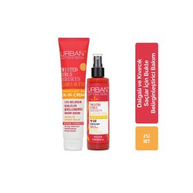 Urban Care Twisted Curl Hibiscus & Shea Butter Durulanmayan Bakım Kremi & Sıvı Saç Kremi 2'li Set