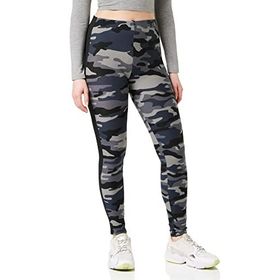 Urban Classics Çok Renkli Darkcamo/Blk 00840 Camo Stripe Kadın Tayt