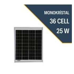 Uretech 25 W Monokristal Güneş Paneli