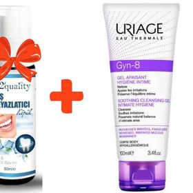 Uriage 100 ml Gyn-8 Soothing Intimate Hygiene Cleansing Gel+E2'Quality Diş Beyazlatıcı Köpük