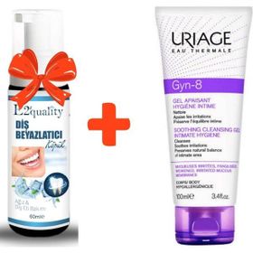 Uriage 100 ml Gyn-8 Soothing Intimate Hygiene Cleansing Gel+E2'Quality Diş Beyazlatıcı Köpük