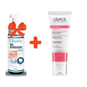 Uriage 150 ml Tolederm Control Göz Çevresi Bakım Kremi+E2'Quality Diş Beyazlatıcı Köpük