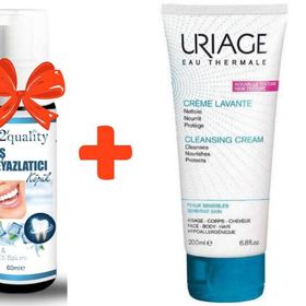 Uriage Creme Lavante Cleansing Cream 200 ml Temizleme Kremi+E2'Quality Diş Beyazlatıcı Köpük