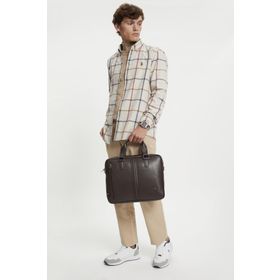 Us Polo Assn PLEVR6752 Kahve Fermuar Detaylı Evrak Çantası