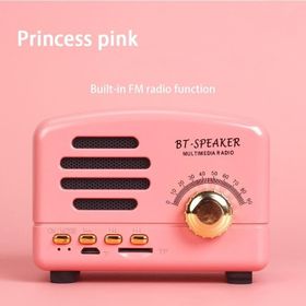 Usams Duoduo Retro Pembe Mini Taşınabilir Bluetooth Hoparlör