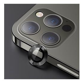 Usams iPhone 12 Pro Max 3D Metal Çerçeveli Kamera Lens Koruyucu