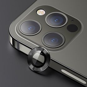 Usams iPhone 12 Pro Max 3D Metal Çerçeveli Kamera Lens Koruyucu