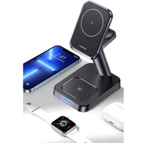 Usams Us-cc150 20 W 3 in 1 Typec İphone/Airpods/Apple İwatch Manyetik Kablosuz Şarj Standı