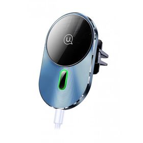 Usams US-CD170 15 W 2 in 1 Typec Magsefe iPhone Manyetik Kablosuz Şarj ve Araç İçi Telefon Tutucu
