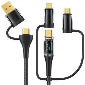 Usams US-SJ616 Type-C Lightning Micro USB PD100W Hızlı Şarj ve Data Kablosu