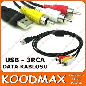 USB To 3RCA Görüntü-Ses Kablosu