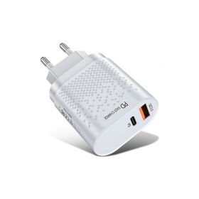 Uslion 18 W USB QC 3.0 Şarj PD 3.0 Beyaz Hızlı Şarj Aleti Şarj Başlık