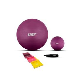 USR 20552BL 20+55 cm Pilates Topu+Pompası+3 Lastik