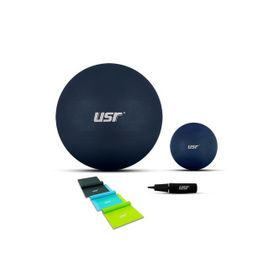 USR 25651BL 25+65 Cm Pilates Topu + Pompası + 3 Lastik